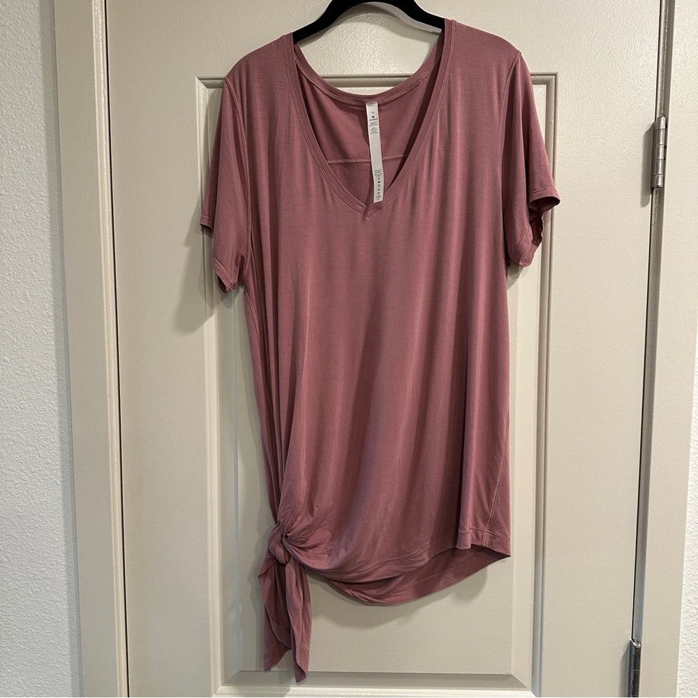 Lululemon To The Point Tee Quicksand Rose Pink Shirt